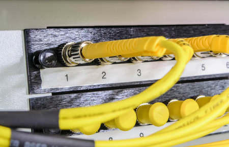 optic fiber in rack