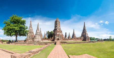 Wat Chaiwatthanaram temple in Ayutthyaの写真素材