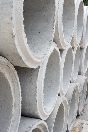 Concrete pipe with multiple stacking sequence.の写真素材