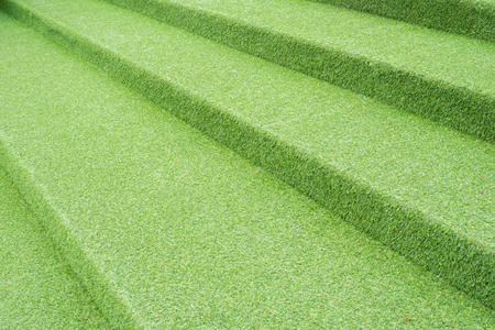 Conceptual image of Green grass staircase with like green plantの写真素材