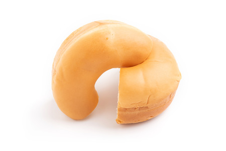 Tasty donut isolated on white background.