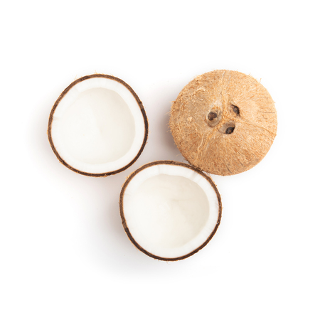 coconuts isolated on the white background.の写真素材