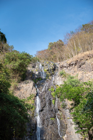 Tropical nature in sarika waterfall at nakhon nayok province, Thailand .の写真素材