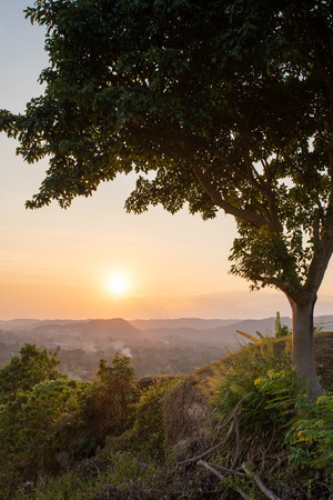 Landscape View is Beautiful Khun Dan Prakan Chon Dam, Nakhon Nayok, Thailand.の写真素材