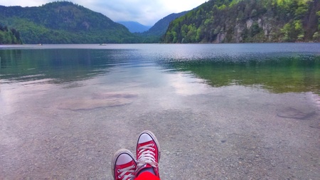 Relaxing near lakeの素材