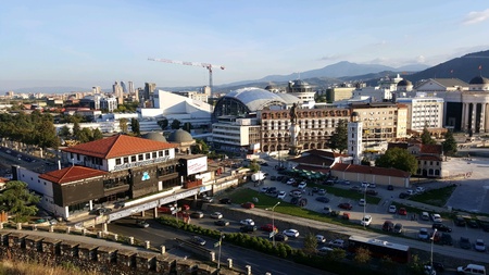Skopje city viewの素材