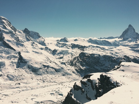 In mountains in Zermattの素材