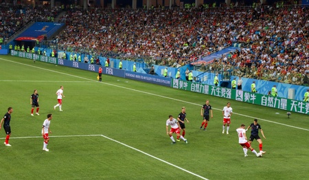 FIFA 2018 match Denmark-Croatia in Russiaの素材
