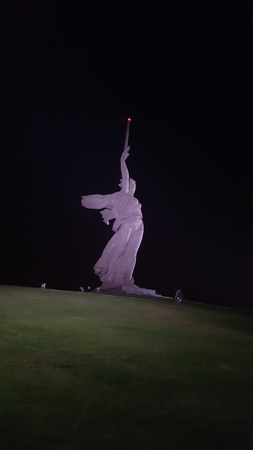 Motherland statue in former Stalingradの素材