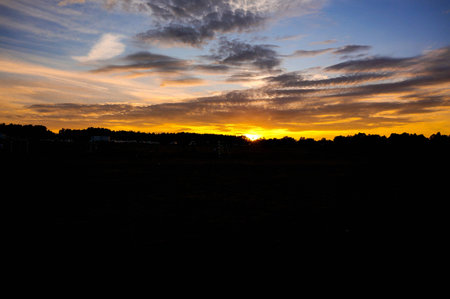 Sunset in the skyの素材