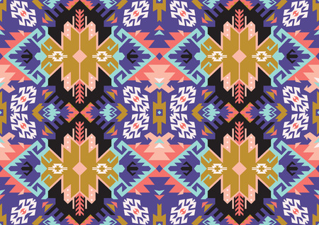 Tribal Turkish seamless pattern in bohemian style vector illustration.
