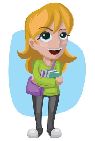 Smiling Studentのイラスト素材