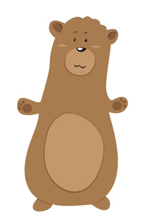 Vector illustration of a cartoon bearのイラスト素材