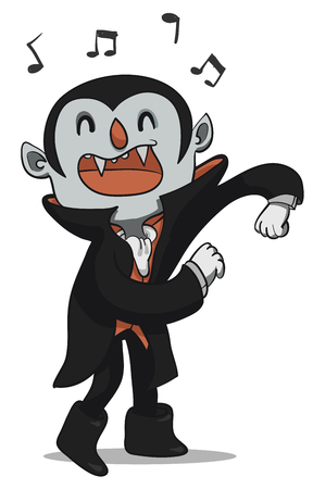 Happy Vampire Dancing のイラスト素材
