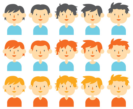 Vector characters, meant to be avatar profiles.のイラスト素材