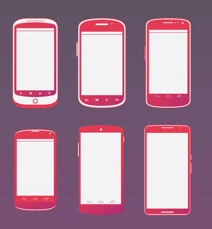 Vector set the Nexus cell phone comparison. Editorial use only.のイラスト素材