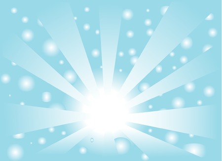 Falling snowflakes on the blue sky backgroundのイラスト素材