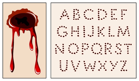 Wound alphabetのイラスト素材