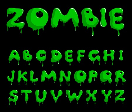 Zombie alphabetのイラスト素材