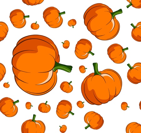 Pumpkin seamless backgroundのイラスト素材