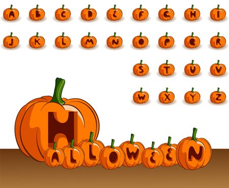 Halloween alphabetのイラスト素材