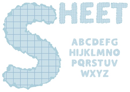 Vector torn paper alphabet on a white backgroundのイラスト素材