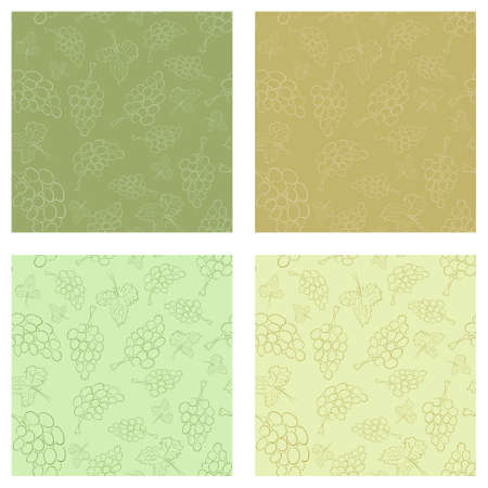 Vector vintage seamless backgrounds of different colorsのイラスト素材