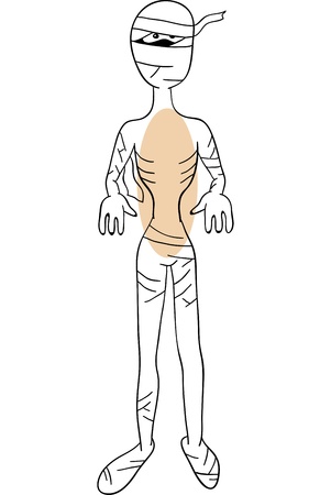 mummy is isolated on a white backgroundのイラスト素材