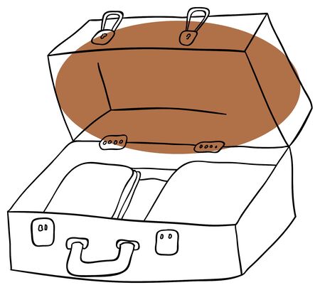suitcase is isolated on a white backgroundのイラスト素材
