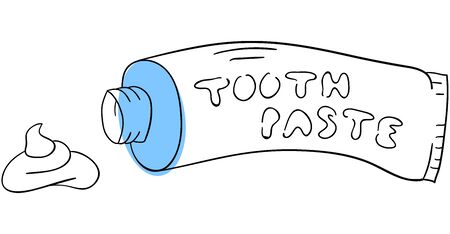 toothpaste is isolated on a white backgroundのイラスト素材