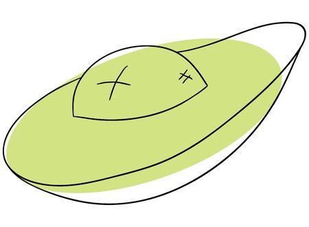 avocado is isolated on a white backgroundのイラスト素材