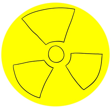 radiation sign is isolated on a white backgroundのイラスト素材