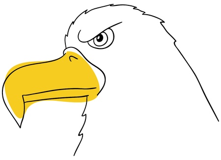 Vector eagle is isolated on a white backgroundのイラスト素材