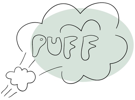 Vector Puff inscription on a white backgroundのイラスト素材