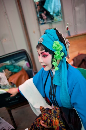 CHENGDU, CHINA-MARCH 12: Unnamed actor in the performance for the Sichuan opera on March 12, 2011,  Chengdu, it is a Chinese folk tradition that originated in China around 1700.のeditorial素材