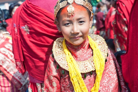 KATHMANDU, NEPAL-FEBRUARY 7: a group of unidentified men, in the plaza hold のeditorial素材
