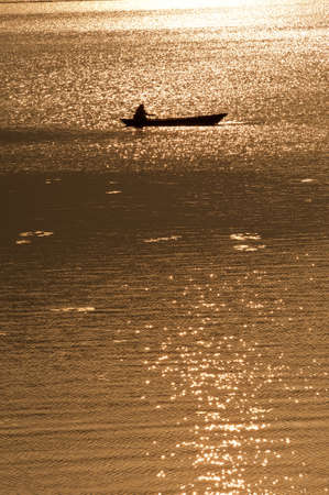 Bright colored wooden boats in Pokharaの写真素材