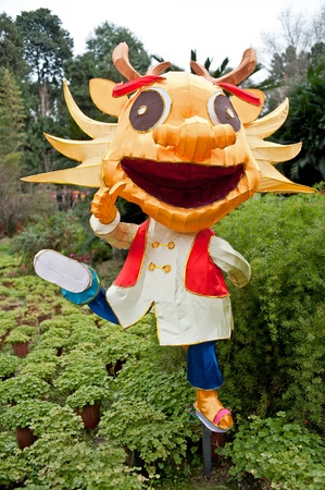 Chengdu, China - January 2  Chengdu lantern show to celebrate the Chinese Lunar New Year, Year of the Dragon, Chengdu Culture Park, January 2, 2012のeditorial素材