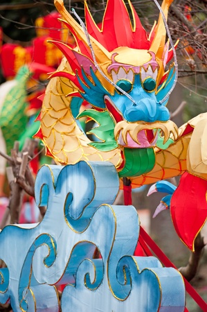 Chengdu, China - January 2  Chengdu lantern show to celebrate the Chinese Lunar New Year, Year of the Dragon, Chengdu Culture Park, January 2, 2012のeditorial素材