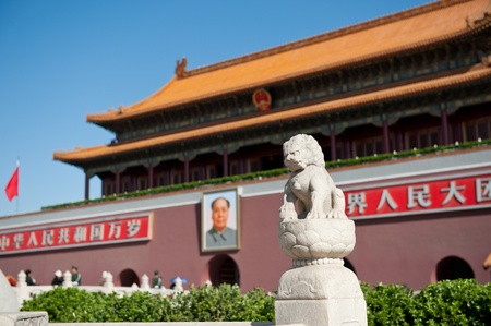 Beijing, China the tiananmen gate のeditorial素材