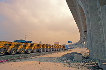 China, high-speed rail constructionの写真素材