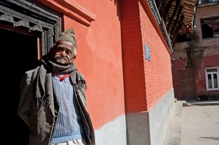 Katmandu, Nepal-January 29, 2012,   a donのeditorial素材