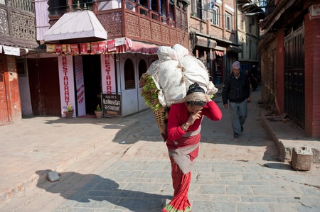 Katmandu, Nepal-January 29, 2012, : don't know the name of the Nepal peddlers, doing business in the temple square, Nepal have deep to buddhist beliefs, Kathmandu, 2012のeditorial素材