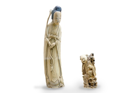 Chinese folk arts and crafts, ivory decorationsの写真素材