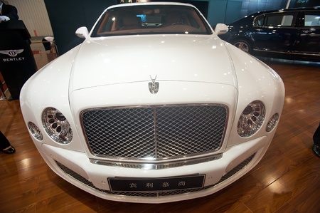 Beijing, China, on April 23, 2012: Beijing international auto show, ford Bentley limousine local,...