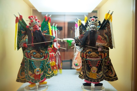 Human sculptures in the puppet theater, Made in Chinaのeditorial素材