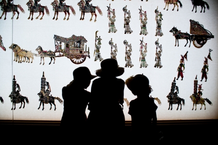 Human sculptures in the puppet theater, Made in Chinaの写真素材