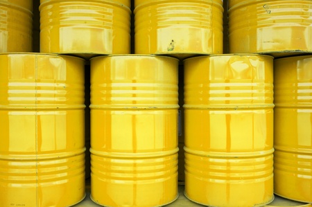 Yellow oil drums