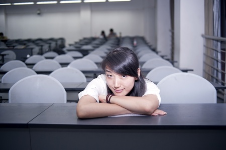 Female students of the teacherの写真素材