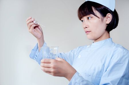 A nurse in medical experimentsの写真素材